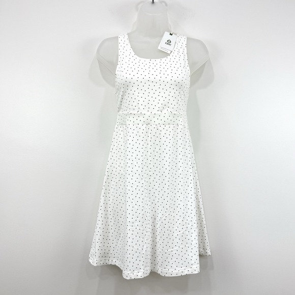Dresses & Skirts - Tasc Dress Women's S White Dot NWT Rhythm Racer Back Running Organic Cotton Golf